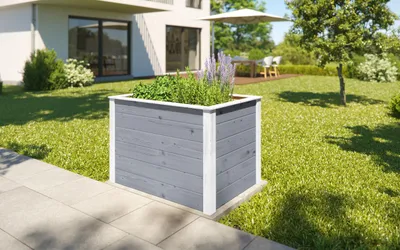 Produktbild von Element-Hochbeet Modular, grau B x T x H 100 x 71 x 69