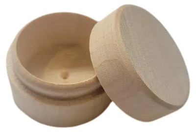Image de Boîte à bijoux en bois, boîte à bague de fiançailles, boîte ronde avec couvercle pour ranger de petits objets.