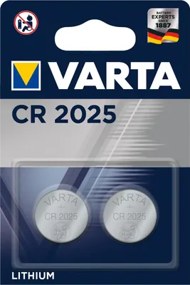 Produktbild von Varta 06025, Einwegbatterie, CR2025, Lithium, 3 V, 2 Stück(e), Metallisch
