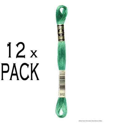 Productafbeelding van 12 bollen DMC Mouliné Special borduurgaren, kleur 117mc - 912, 6 draden, 8 meter