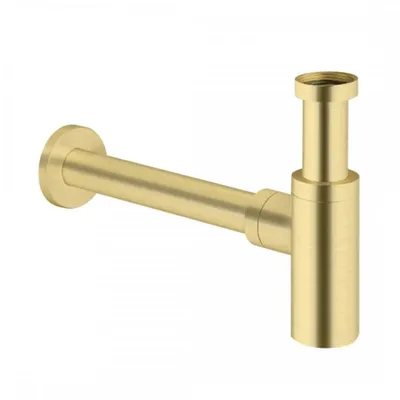 Produktbild von Ablaufgarnitur, Siphon Waschbecken, Messing Gold gebrstet