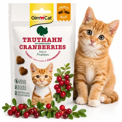 Produktbild von GimCat Crunchy Snacks Truthahn + Cranberry 50 g