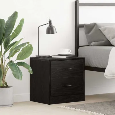 Obrázek produktu pro vidaXL Noční stolek černý dubový vzhled 40x30x40 cm materiál na bázi dřeva