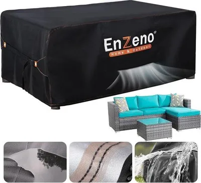 Produktbild von Unyqoos® Schutzhülle für Gartenmöbel 210 x 110 cm – wasserdichte Oxford-Abdeckung mit PolyurethanBeschichtung, wind- und winterfest