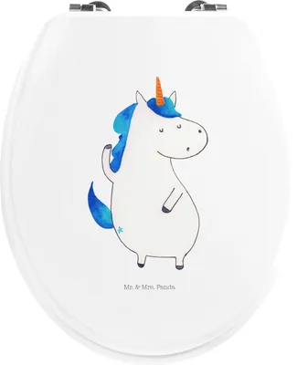 Produktbild von Mr. & Mrs. Panda WC Sitz Einhorn Mann - Weiß - Geschenk, Party, WC-Sitz, Toilettendeckel, Cool, Klo-Deckel, Klodeckel, Freundin, Deko, klo deckel, Brille, Familie