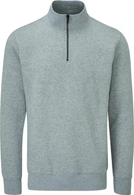 Immagine prodotto di Mantis M197 | The Quarter Zip Sweat da S a XXL - Colore: Heather Grey Melange - Taglia: M