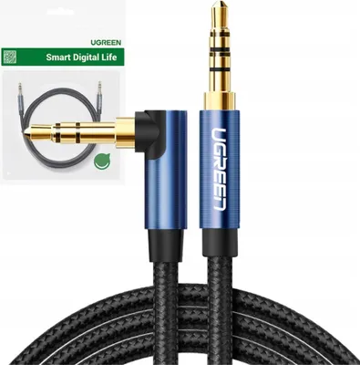 Immagine prodotto di Cavo angolare Jack 3,5 m Ugreen 60180 1,5 m (nero)