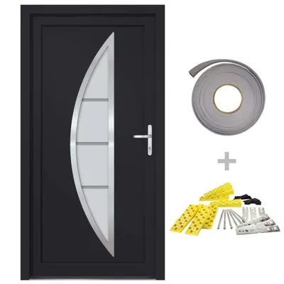 Produktbild von vidaXL Haustür Anthrazit 98x208 cm PVC