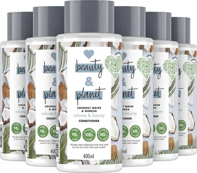 Produktbild von Love Beauty and Planet Coconut Water & Mimosa Flower Spülung 6 x 400 ml