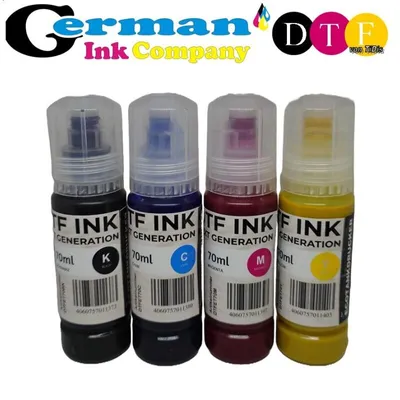 Produktbild von 280ml Multipack GIC DTF Transfertinte - 4x70ml CMYK in Ecotankflasche