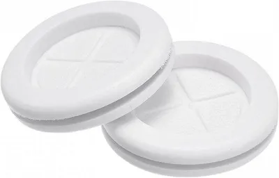 Obrázok produktu pre Káblová priechodka – priemer 40 mm – okrúhla obojstranná káblová priechodka – biela – 10 ks