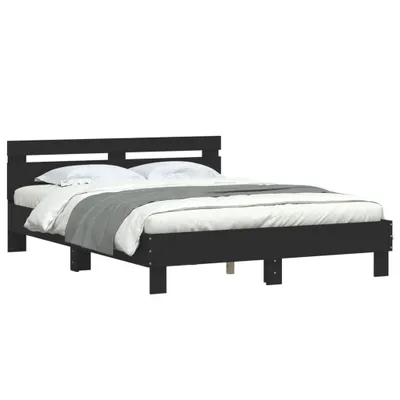 Image de Maison Exclusive - Cadre de lit sans matelas noir 140x200 cm