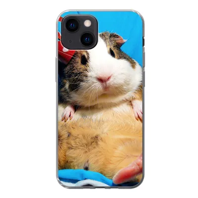 Produktbild von MuchoWow® Handyhülle Schutzhülle Hülle für iPhone 13 mini Meerschweinchen - Lustig - Krone - Kinder - Jungen - Mädchen - Kind Silikon Softcase Handy Hülle - Softcase
