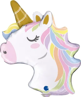 Image de Ballon en aluminium magique licorne 35 cm