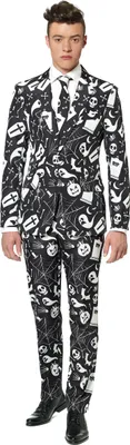 Produktbild von SuitMeister Halloween Black Icons - Kostüm Anzug Größe: L