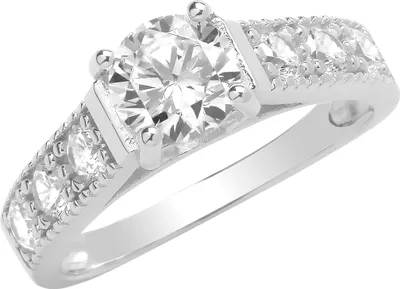 Produktbild von Wunderschöner 925 Sterling Silber Damen - Solitärring mit Zirkonia, 53 (16.9); TRS33168RSM