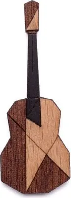 Produktbild von BeWooden Brosche Guitar Brooch braun Universal