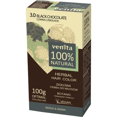 Produktbild von VENITA 100% NATÜRLICHE Haarfarbe 3.0 schwarze Schokolade 100 g