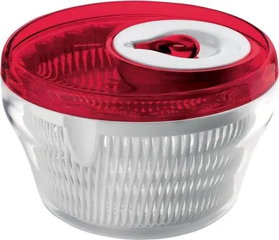 Zdjęcie produktu dla Przezroczysty wiatraczek do sałatek, Ø 28 x 18 cm, plastikowy uchwyt kuchenny