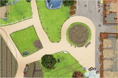 Hochwertige Bauernhof / Reiterhof SM01 Spielmatte mit 3D-Effekt # Der perfekte Spielteppich für Ihr Kinderzimmer!
