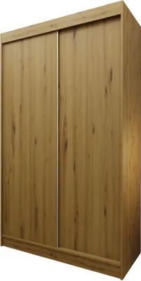 Produktbild von Masseno Schiebetürenschrank SOFIA 120 cm Kleiderschrank Schlafzimmer Schrank 2-türig Eiche Artisan