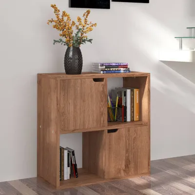 Image de Maison Exclusive - Bibliothèque aspect chêne brun 60 x 27,5 x 59,5 cm, aggloméré