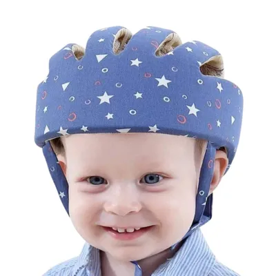 Produktbild von Baby Schutzhelm – Atmungsaktive Kopfschutzhaube, verstellbar, für Babys von 8–48 Monaten – Blau