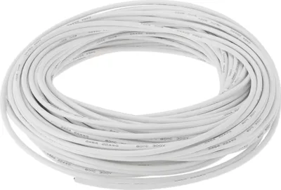 Produktbild von Elektrische Masseleitung Automobil-Stromleitung 98FT Weiß TC 1 Stück 22Gauge 2 Leiter Vollständig isoliert & Soft-Touch-Mantel Universal