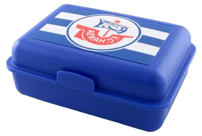 Produktbild von F.C. Hansa Rostock Brotdose mit herausnehmbarer Trennwand, ca. 17,5 x 13,5 x 7 cm