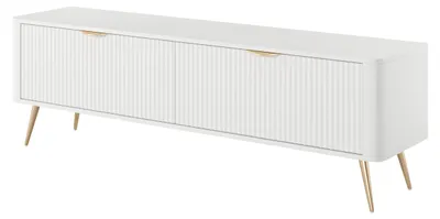 Produktbild von TV-Lowboard: Weiß, 163,2 x 38 x 51,2 cm