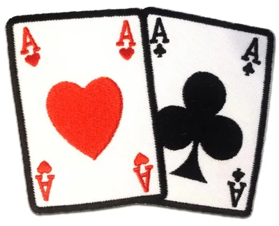 Obrázok produktu pre Poker Aces Card Biker - Záplata, Nažehľovacia záplata, Aplikácia, Aplikácia, Záplata, Nažehľovacia, Veľkosť: 10,5 x 7,5 cm