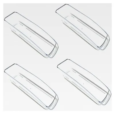 Produktbild von 4er Set Kühlschrankkorb Transparent Aufbewahrungsbehälter Organizer für Kühlschrank und Gefrierschrank 33 x 7,5 cm