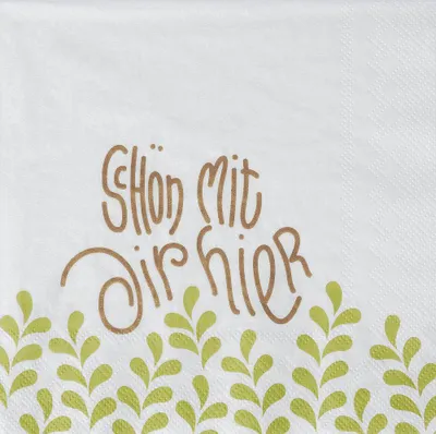 Produktbild von Serviette "Schön mit dir hier"