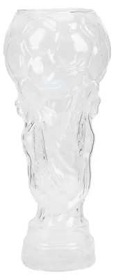 Immagine prodotto di Bicchiere da birra a forma di trofeo da calcio per il congelatore, 600 ml, trasparente, calcio, bicchiere alto, appassionati di sport, uomini, festa, bar, club