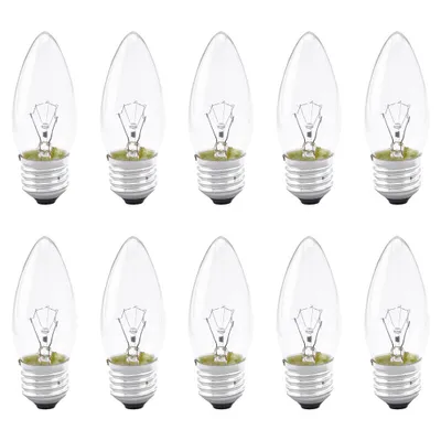 Produktbild von 10 x Glühbirne Kerze 15W E27 klar Glühlampe 15 Watt Glühbirnen Glühlampen