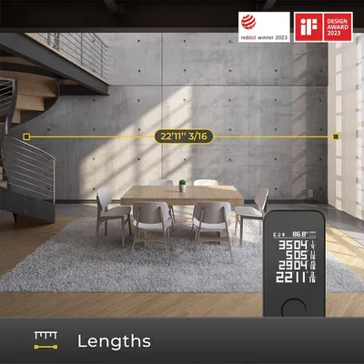 Immagine prodotto di HOTO H-D50 Telemetro laser intelligente, Bluetooth, 50 m