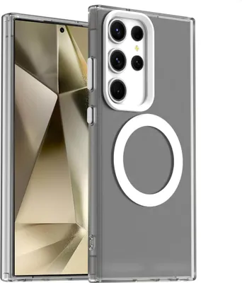 Produktbild von Handyhülle für Samsung Galaxy S25 Ultra, Hülle Kompatibel mit MagSafe, Schlank Durchscheinend Matt Stoßfest Schutzhülle Weiß
