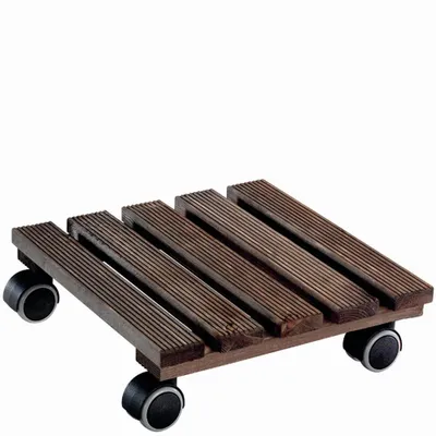 Immagine prodotto di Multiroller PALISANDER naturale 28 x 28 cm 4 ruote doppie, morbide, portata 100 kg