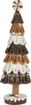 Zdjęcie produktu dla Clayre & Eef Dekoracja Choinka Ø 12x39 cm Brązowy Plastik