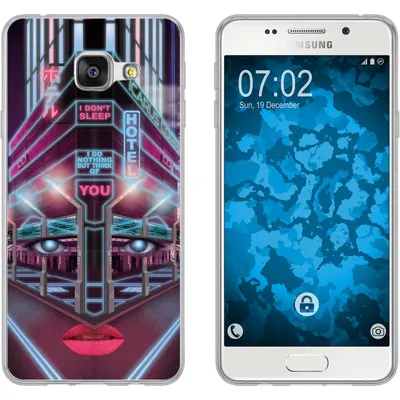Produktbild von PhoneNatic Case kompatibel mit Samsung Galaxy A3 (2016) A310 Silikon-Hülle Retro Wave Cyberpunk.02 M5