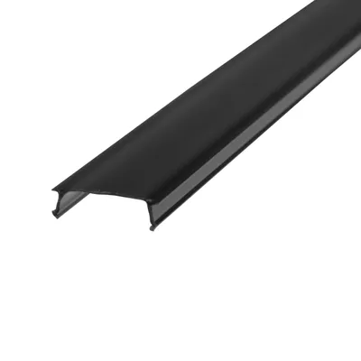 Obrázek produktu pro MasterLED, kryt pro LED profil, určený pro obkladové profily GK, délka 2 metry, barva černá, materiál: polykarbonát