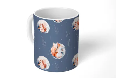 Produktbild von KitchenYeah® Tasse Kaffeetasse Kaffeebecher 350 ml Winter - Eichhörnchen - Blase Teetasse - Fototasse - Becher - Keramikbecher - Teebecher - Kaffeetasse - Bürotasse