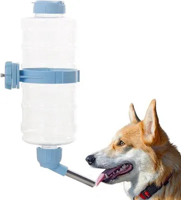 Produktbild von Tierwassernapf - Automatische Trinknappe - Blauer Kunststoff - 383 x 173 cm