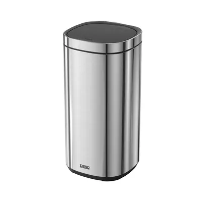 Produktbild von DESQ 6130.18 Touch-Abfalleimer - 30L - mit Inneneimer - Edelstahl - Silent Close - Silber