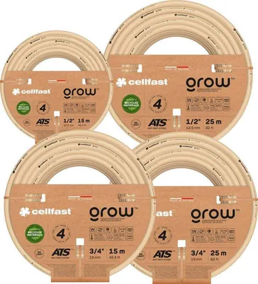 Produktbild von Cellfast GROW - 4-lagiger Gartenschlauch 1/2" - 15 m - UV-beständig