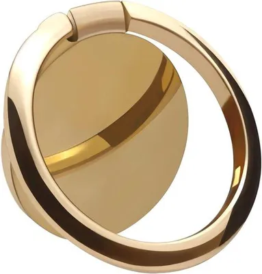Produktbild von Metallischer Handyhalter, 360-Grad-Drehringhalter, magnetischer Autohalter, Gold