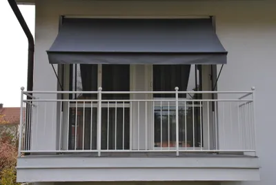 Produktbild von Angerer Klemmmarkise 400 cm Balkonmarkise Balkon Markise dunkelgrau