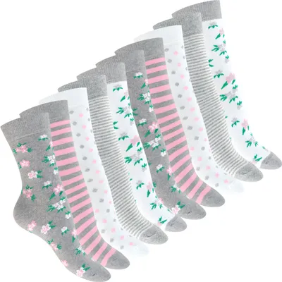 Produktbild von Celodoro Damen Motivsocken (10 PAAR) Süße Muster Crew Socken - Classic Mix 39-42