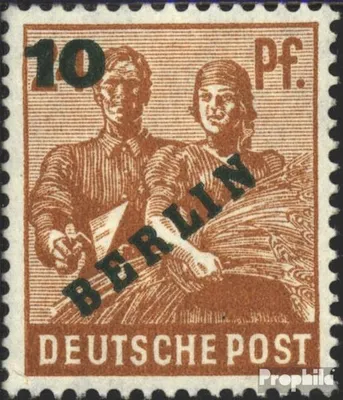 Produktbild von Briefmarken Berlin (West) 1949 Mi 65 postfrisch Grünaufdruck