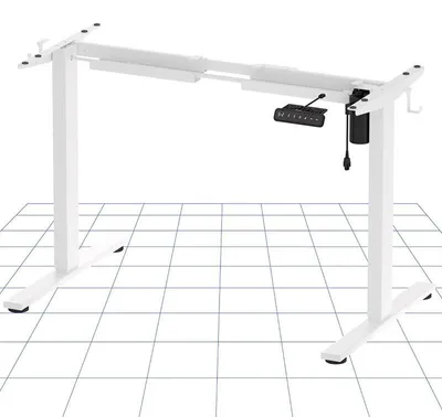 Immagine prodotto di Tavolo regolabile in altezza EF1W-EU, senza piano, bianco - A